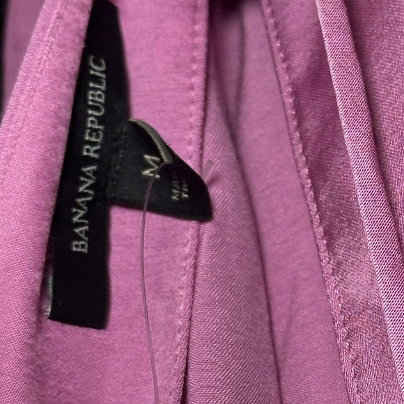 Banana Republic Plunge Draped V-Neck Long Satin Maxi Dress Size M - Picture 4 of 9